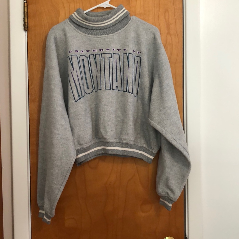 Vintage cropped turtleneck sweatshirt
